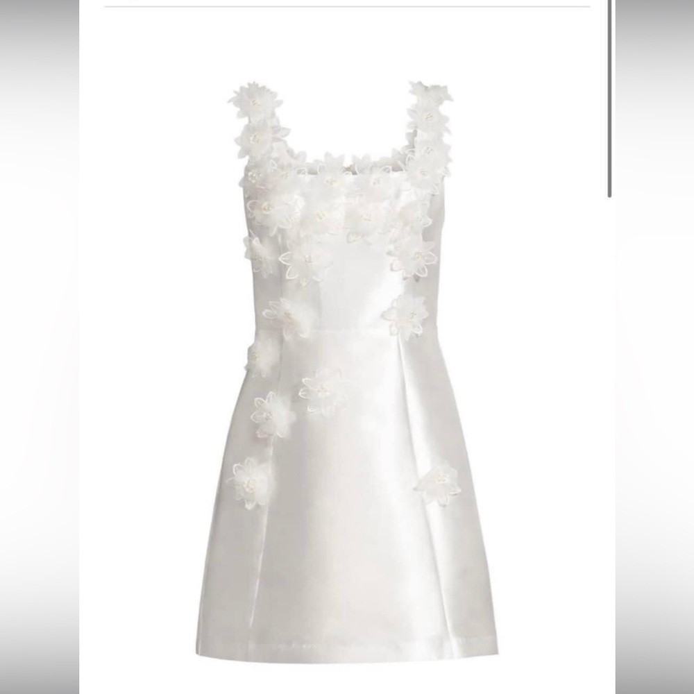 Elder Elliat - floral white bridal shower dress